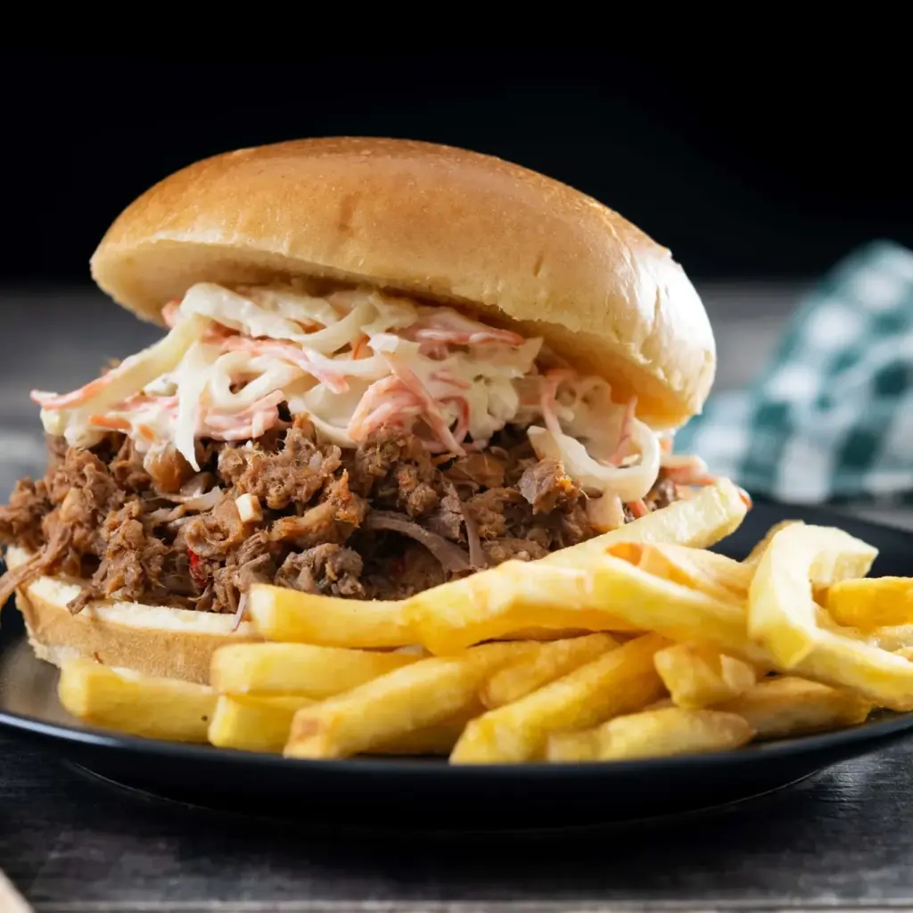 Pulled pork burger van de foodtruck